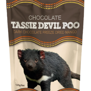Animal Poo Chocolates - Tassie Devil Poo (Dark Chocolate Freeze Dried Mango)